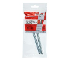 Болт DIN 571 сантехнический оцинк 10х140 (2 шт) - пакет ( 0,141 кг)  113138  Tech-KREP