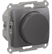 Glossa Графит Светорегулятор (диммер) повор-нажим LED RC 400Вт механизм  GSL001323  SE