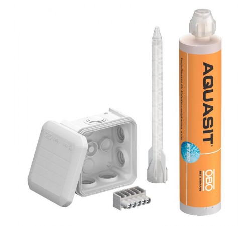 Коробка распределительная Т40 с установочным набором (Aquasit, клемма), IP 68 (T 40 KVM)  2363012  OBO Bettermann