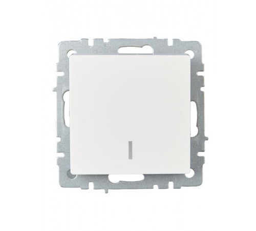 BRITE Выключатель 1-клавишный проходной с индикацией 10А ВС10-1-7-БрБ белый  BR-V12-1-10-K01  IEK