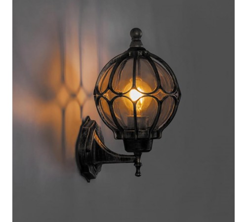 Светильник садово-парковый PL3701 60W 230V E27 180*200*320мм черное золото (на стену вверх)  11349  FERON