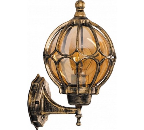 Светильник садово-парковый PL3701 60W 230V E27 180*200*320мм черное золото (на стену вверх)  11349  FERON