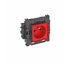 Розетка одинарная 0° Modul45connect франц. стандарт, 250 В, 16A (красный) (STD-F0C8 SRO1)  6120608  OBO Bettermann