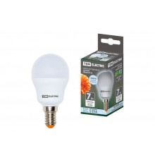 Лампа светодиодная LED 7Вт E14 230В 4000К FG45 шар  SQ0340-0176  TDM