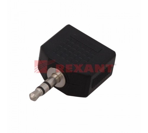 Переходник штекер стерео 3,5 мм - 2 гнезда стерео 3,5 мм  14-0423  REXANT