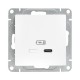 Механизм розетки USB-С, быстрая, белый Эпика EKF  UP1-SOW-USBCF  EKF