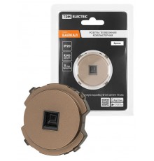 Розетка компьютерная RJ45 бронза, "Байкал"   SQ1819-0414  TDM