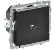 BRITE Роз. USB C 65Вт высокоскор. зар. РЮ12-1-БрЧ черн.  BR-U13-065-K02  IEK