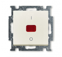 ABB Basic 55 Шале (белый) Выключатель 1-клавишный 2-полюсный, 20A  1020-0-0093   2CKA001020A0093  ABB