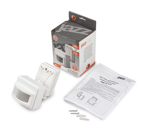 Датчик движения PMS-IR 017 1200Вт 120° 2-12м WH IP44a  .5012998  Jazzway