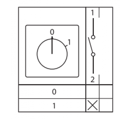 Переключатель кулачковый ПК-1-11 10А 1P "0-1" EKF PROxima  pk-1-11-10  EKF
