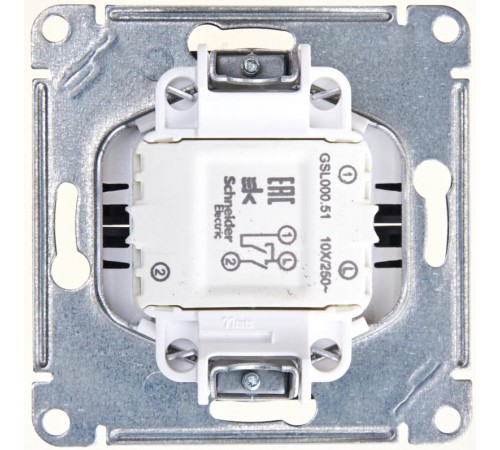 Glossa Антрацит Выключатель 2-клавишный, сх.5, 10АХ  GSL000751  SE