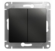 Glossa Антрацит Выключатель 2-клавишный, сх.5, 10АХ  GSL000751  SE