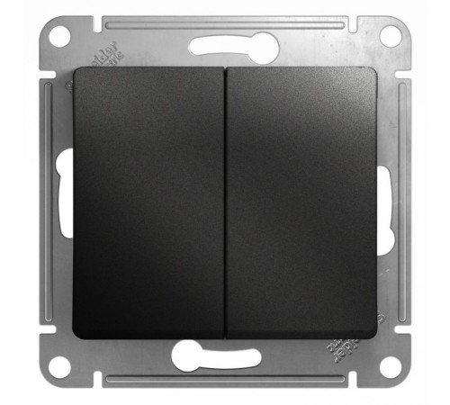 Glossa Антрацит Выключатель 2-клавишный, сх.5, 10АХ  GSL000751  SE