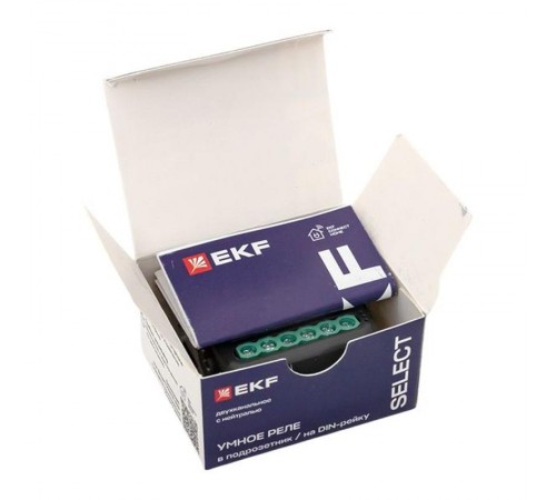 Умное реле в подрозетник 2-канальное с нейтралью Zigbee EKF Connect Select  ssh-2g-zb  EKF