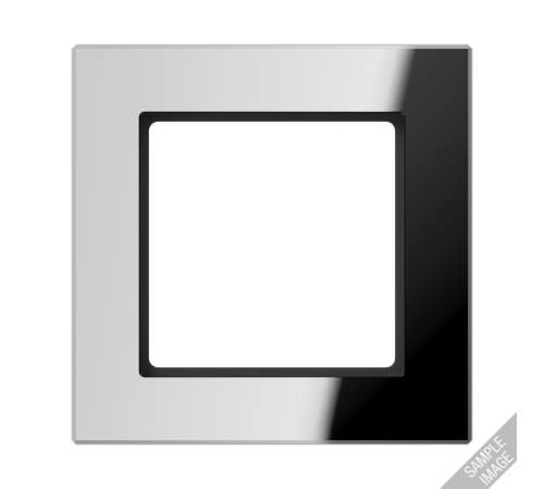 Рамка для вертикальной и горизонтальной установки, 4 поста; стекло; серебряный(зеркальный); A CREATION  AC584GLSI  Jung