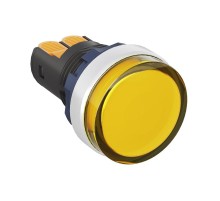 Сигнальный индикатор со встроенным диодом 220В, желтый, алюминий, зажим Plug-In  M22L-F220YAP  DKC