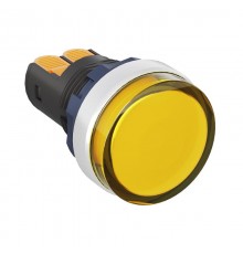 Сигнальный индикатор со встроенным диодом 220В, желтый, алюминий, зажим Plug-In  M22L-F220YAP  DKC