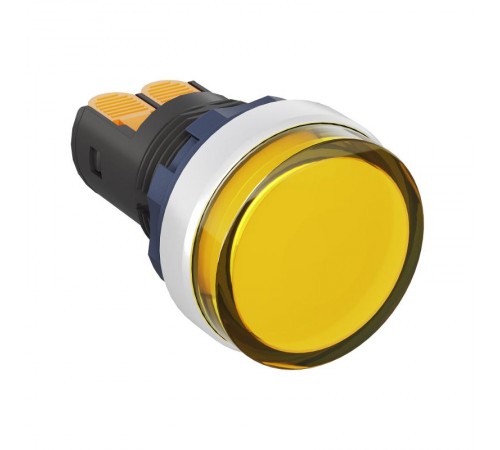 Сигнальный индикатор со встроенным диодом 220В, желтый, алюминий, зажим Plug-In  M22L-F220YAP  DKC