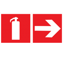 пиктограмма "ОГНЕТУШИТЕЛЬ / СТРЕЛКА" 300х150мм для аварийно-эвакуационного светильника Giant/Vision/Twofold/Evade  V5-EM03-60.003.044  VARTON