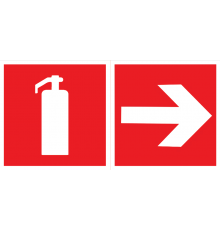 пиктограмма "ОГНЕТУШИТЕЛЬ / СТРЕЛКА" 300х150мм для аварийно-эвакуационного светильника Giant/Vision/Twofold/Evade  V5-EM03-60.003.044  VARTON