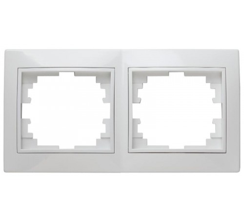 1-502-01 Intro Рамка на 2 поста гор., СУ, Plano, белый  Б0027625  Intro