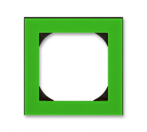 ABB Levit Зелёный / дымчатый чёрный Рамка одинарная 55х55 для механизмов BJE  3901H-A05510 67  2CHH015510A4067  ABB