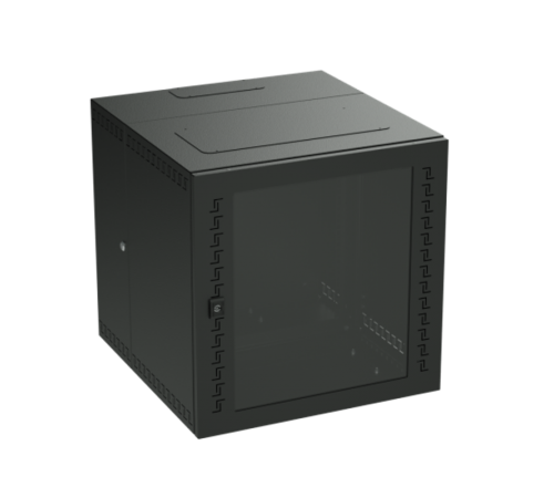 Шкаф телекоммуникационный навесной,12U (600х600х650) дверь стекло, RAL9005  R5STI1265GSB  DKC