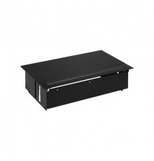 Simon S400 Врезной розеточный блок с крыш., и мет.вводом, 2x2P+E, 2xUSB заряд. уст.,1 пустой модуль черный,S400  45422000-138  Simon