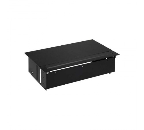 Simon S400 Врезной розеточный блок с крыш., и мет.вводом, 2x2P+E, 2xUSB заряд. уст.,1 пустой модуль черный,S400  45422000-138  Simon