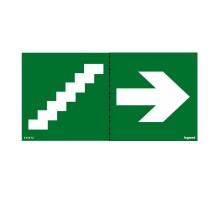 Универсальная самоклеящаяся информационная табличка 100х200 мм "лестница + стрелка"  661672  Legrand