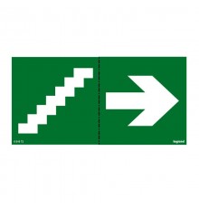 Универсальная самоклеящаяся информационная табличка 100х200 мм "лестница + стрелка"  661672  Legrand