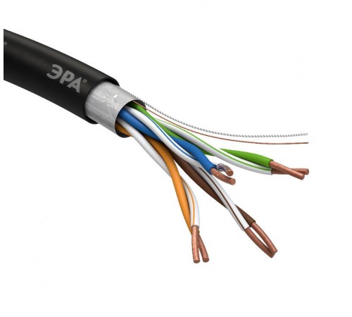 ЭРА Кабель витая пара F/UTP 4x2x24AWG Cat5e CU PE OUTDOOR 305 м SIMPLE  Б0044686  ЭРА