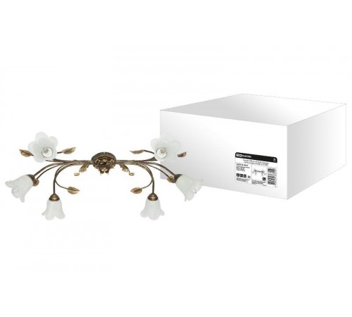 Люстра НПБ 01-22 Сканди 6х40Вт ЛН Е14 антик с медью  SQ0370-0010  TDM