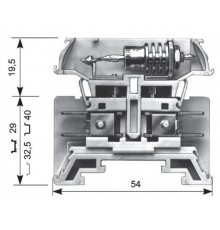 Клемма HD6/14.SDH quick-connect, монтаж ножки в плату  1SNA162993R1600  TE