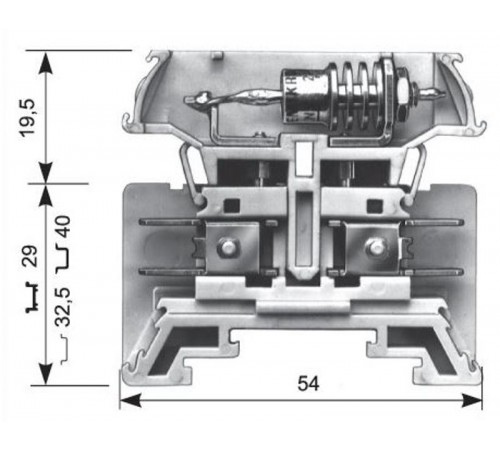 Клемма HD6/14.SDH quick-connect, монтаж ножки в плату  1SNA162993R1600  TE