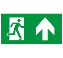 Самоклеящаяся этикетка  INFO-SSA-127 бэклит 259x135мм Человек-стрелка-вверх зеленая SSA-103   Б0064714  ЭРА