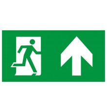 Самоклеящаяся этикетка  INFO-SSA-127 бэклит 259x135мм Человек-стрелка-вверх зеленая SSA-103   Б0064714  ЭРА