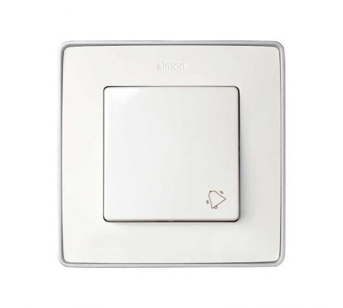Simon 82 Клавиша с пиктограммой  "звонок" для одноклавишного выключателя, S82, S82N, S82 Detail, белый  82017-30  Simon