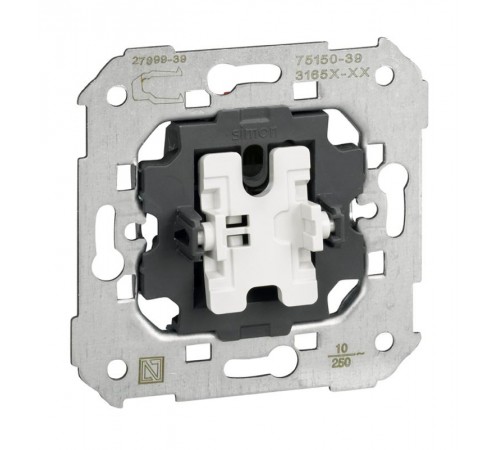 Simon 75 Механизм Выключатель 1-кл кнопочный, 10А, S82, S82N, S88, S82 Detail  75150-39  Simon