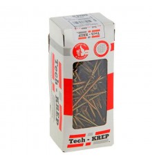 Саморезы универсальные 60х4,5 мм (150 шт) желтые - коробка с окном ( 0,596 кг)  102257  Tech-KREP