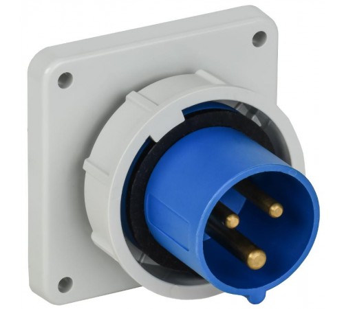 Вилка встраиваемая ССИ-3132 16А-6ч 220В 2P+PE IP67  PSR31-016-3-0-67  IEK