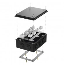 Коробка огнестойкая для о/п 40-0320-FR10.0-16 Е15-Е120 RAL9005 200х150х75 (5 шт/кор) черная  40-0320-9005-FR10.0-16  Промрукав