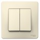 Blanca Молочный С/У Переключатель 2-клавишный, 10А, 250B  BLNVS106602  SE