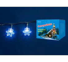 Гирлянда светодиодная  "Снежинки" с контроллером  ULD-S0280-020/DTA WHITE IP20 SNOWFLAKES   20 диодов 28 м белая IP20 шнур прозр..  07923  Uniel