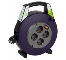 Удлинитель силовой BPx-4e-3x0,75-10m в закрытом корпусе с заземлением с выключателем 4 розетки 10м ПВС 3x0,75мм2 6А  Б0052925  ЭРА