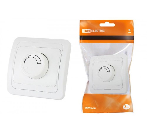 Светорегулятор (RL, 600Вт) поворотный белый "Валдай"   SQ1804-0016  TDM