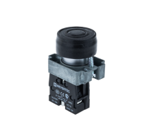 Кнопка в кожухе, черная, 1NO, мет. MTB2-BPZ112  58160  ОВЕН