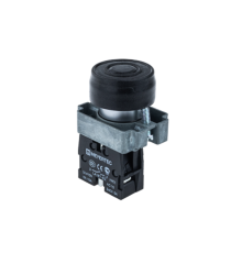 Кнопка в кожухе, черная, 1NO, мет. MTB2-BPZ112  58160  ОВЕН