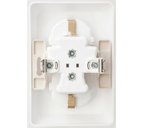 Этюд Белый С/У Розетка 2-ая с заземлением без шторок 16А 250B  PC16-107B  SE